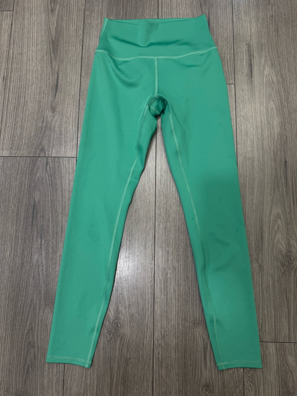 FLAW Alo Yoga Leggings Women  7/8 High Waist Airbrush Green Gym Chic Sz S - Picture 3 of 6